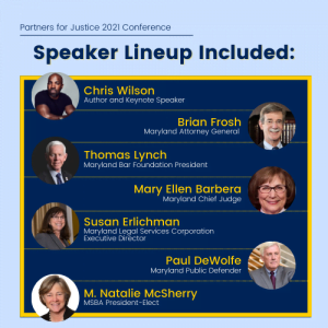Infographic detailing speakers of the conference.